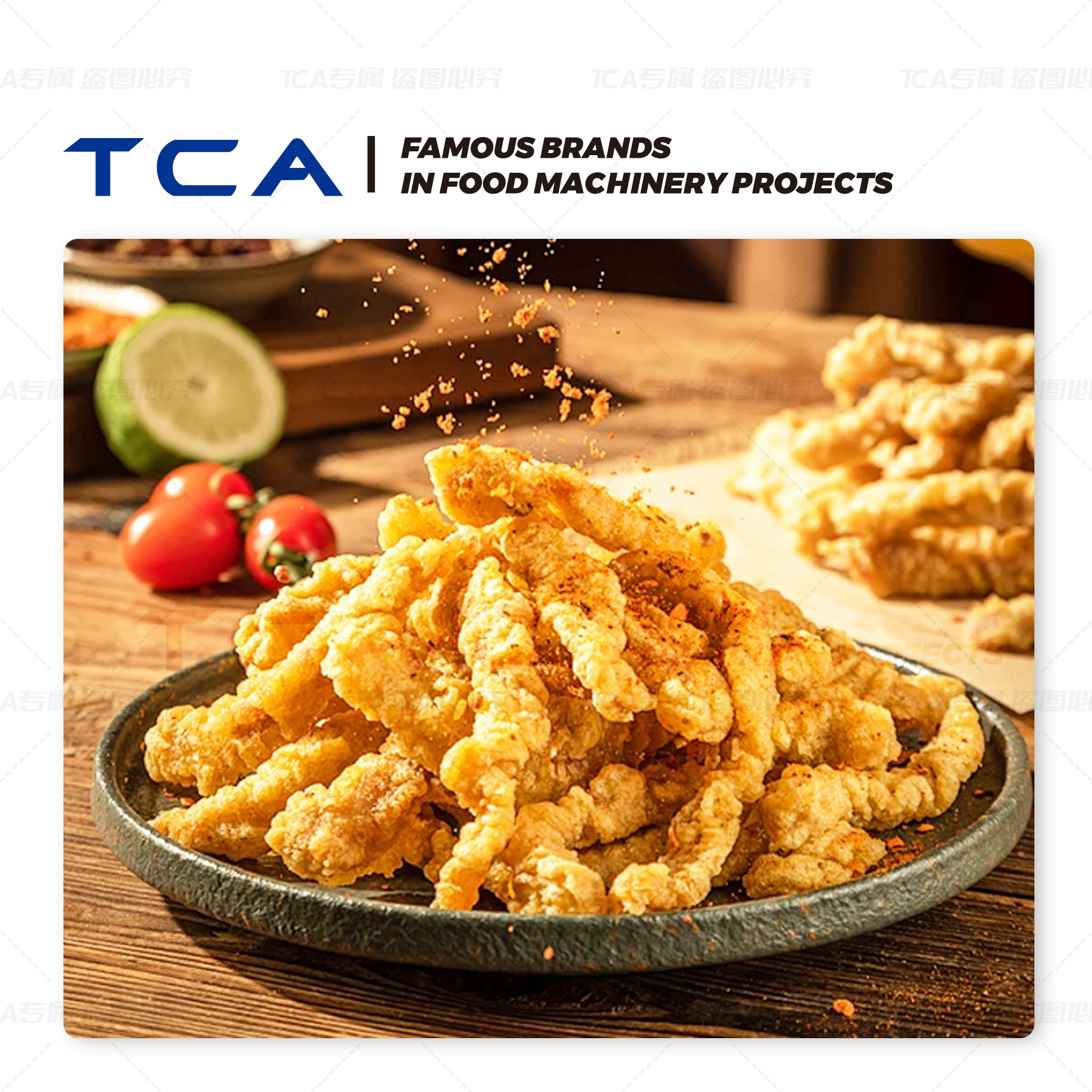 Crispy Fried Pork Strips Frying Production Line